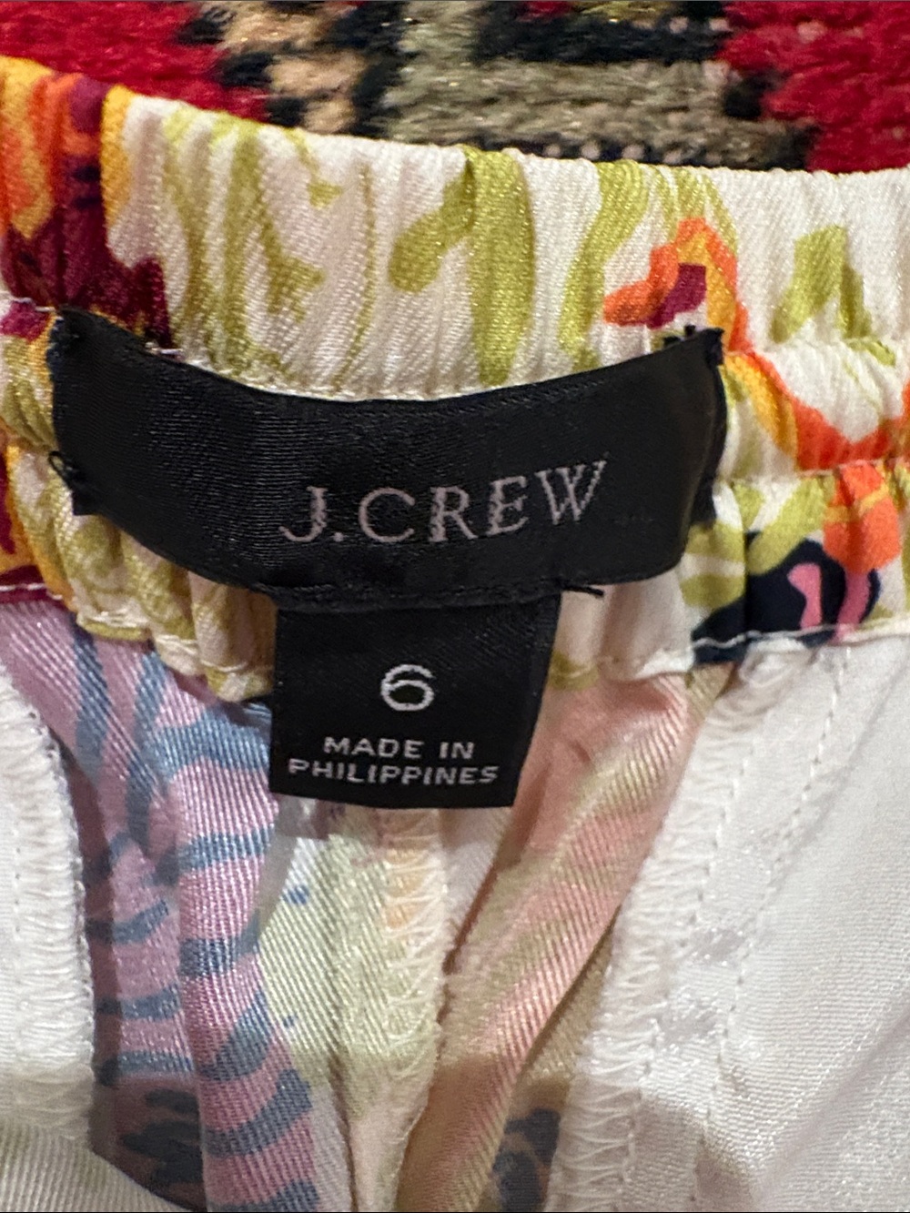 J. Crew Ratti Safari print drawstring pants size 6 - Picture 2 of 5